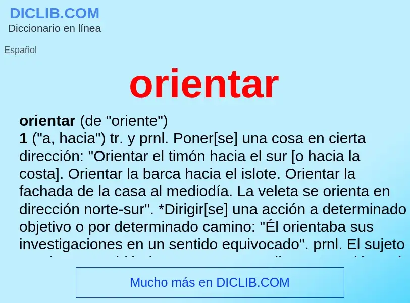 Was ist orientar - Definition