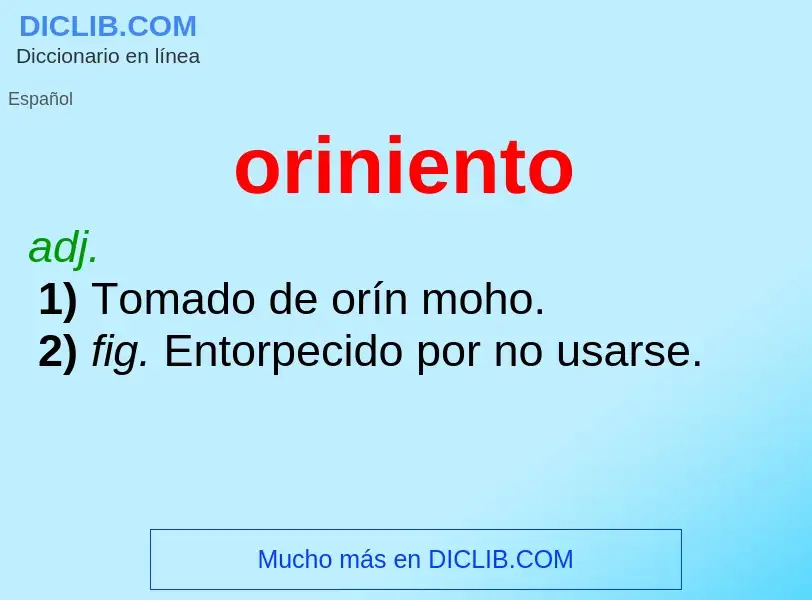 What is oriniento - definition