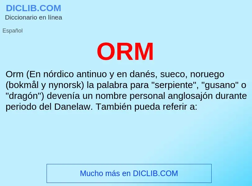 Wat is ORM - definition