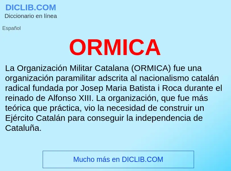 Was ist ORMICA - Definition