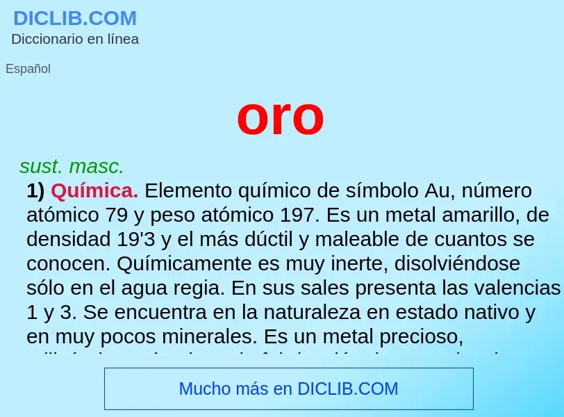 O que é oro - definição, significado, conceito