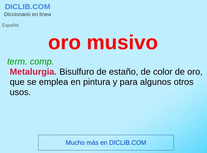 What is oro musivo - definition