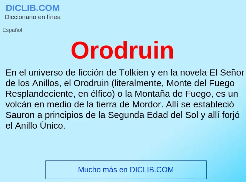 Was ist Orodruin - Definition