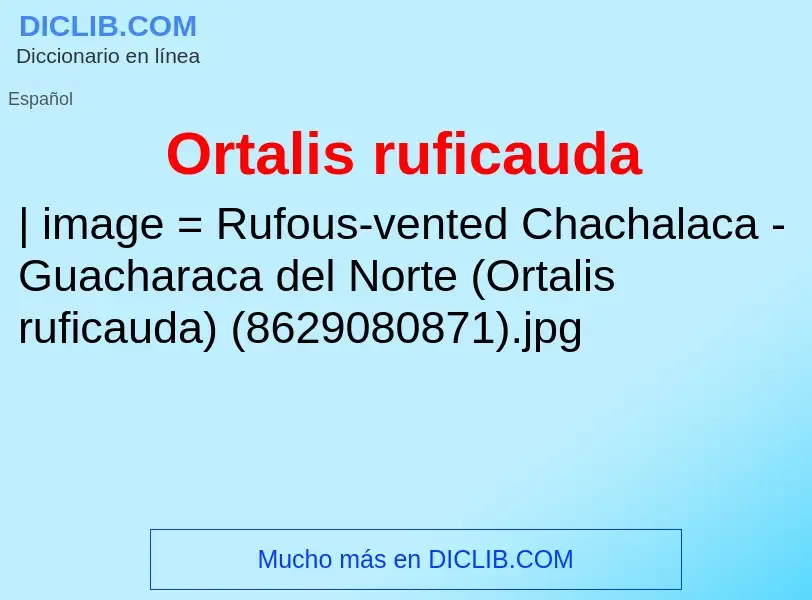 Was ist Ortalis ruficauda - Definition