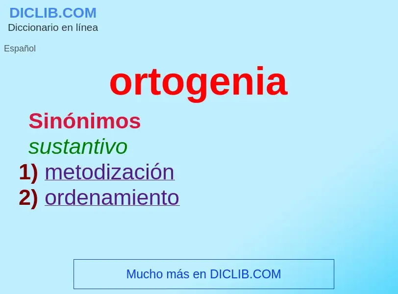 Che cos'è ortogenia - definizione