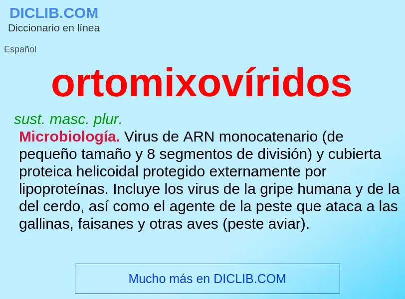 Was ist ortomixovíridos - Definition