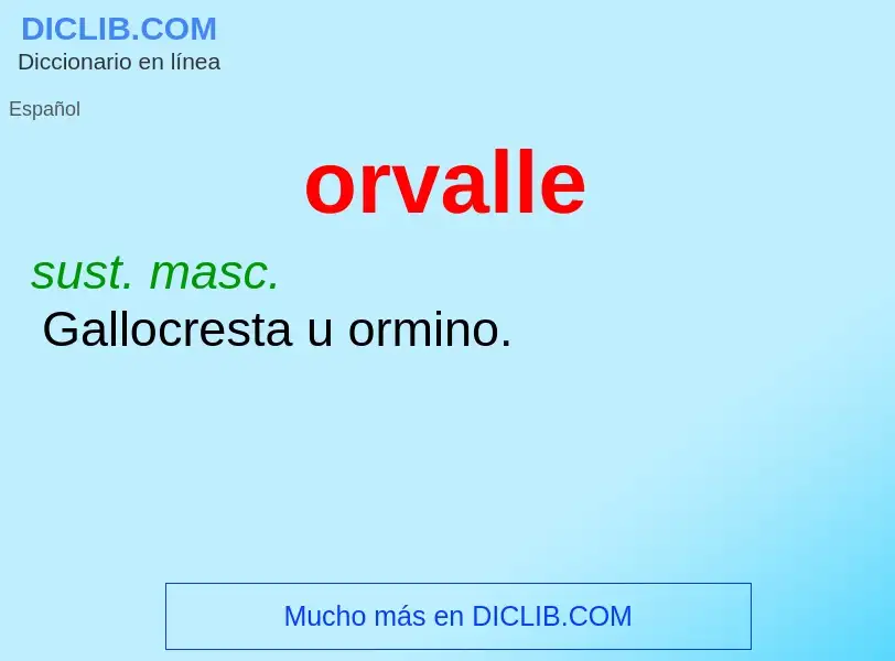 Was ist orvalle - Definition