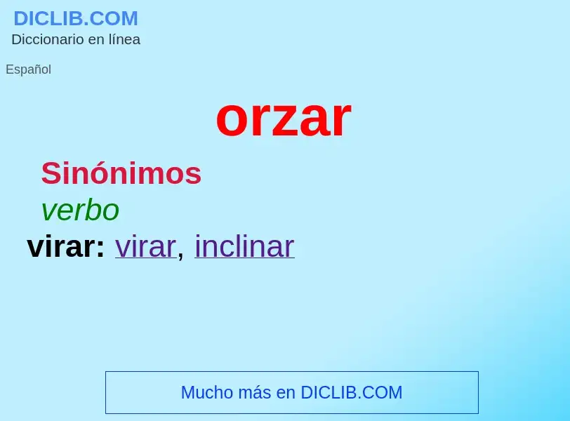 Wat is orzar - definition