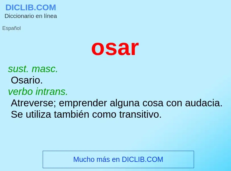 O que é osar - definição, significado, conceito