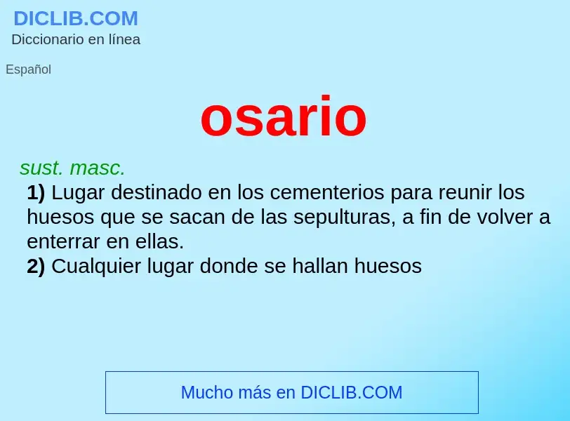 Wat is osario - definition