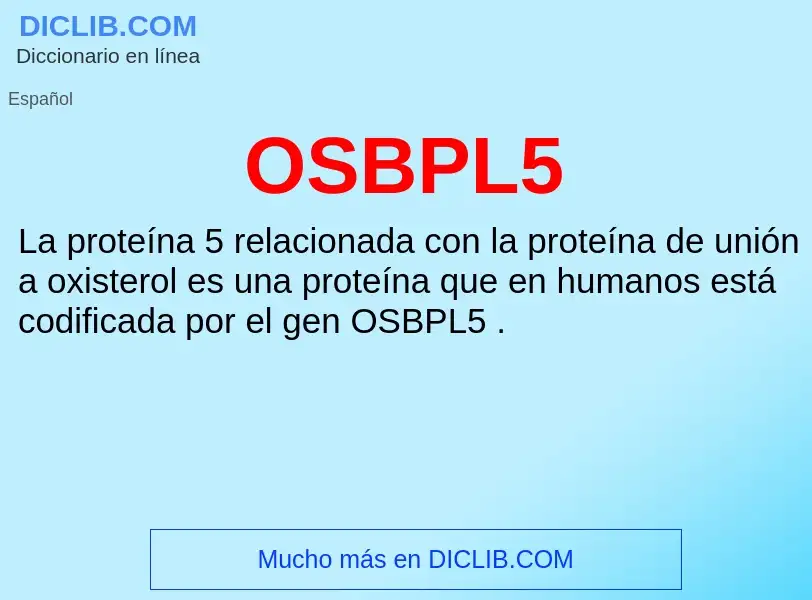 Wat is OSBPL5 - definition