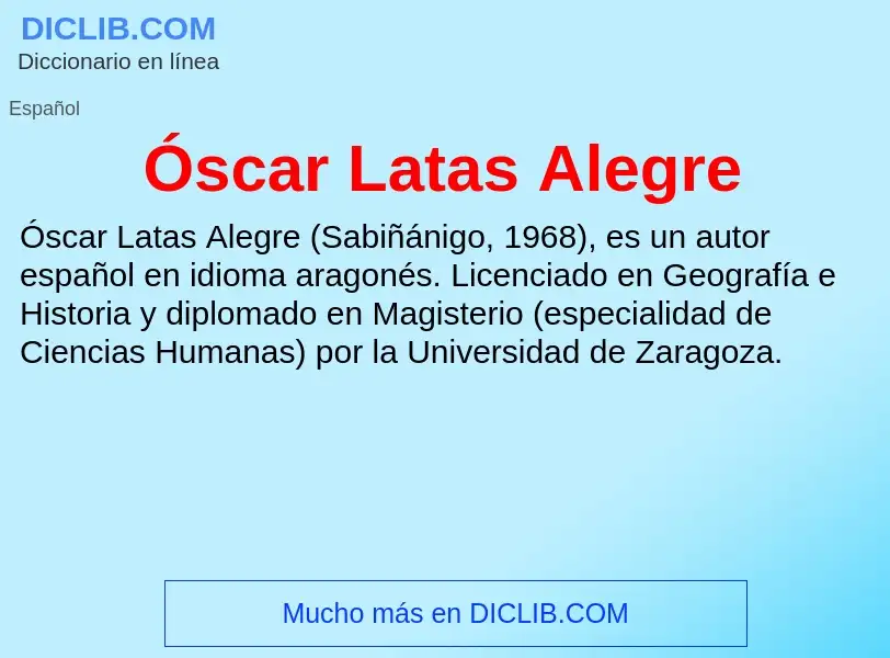 O que é Óscar Latas Alegre - definição, significado, conceito