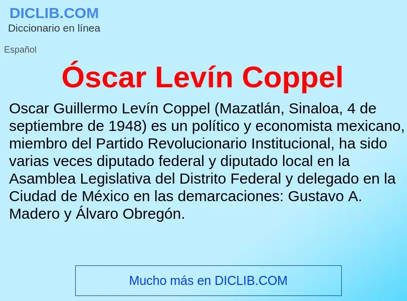 O que é Óscar Levín Coppel - definição, significado, conceito