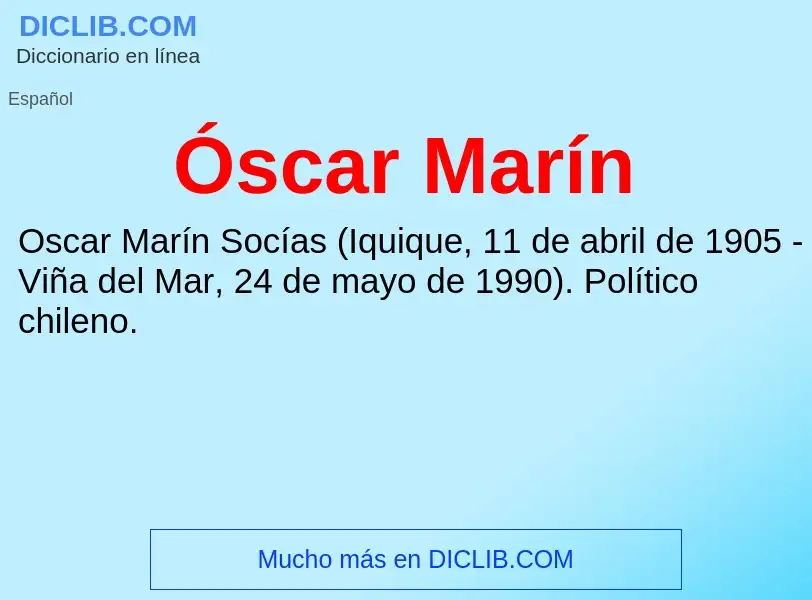 O que é Óscar Marín - definição, significado, conceito