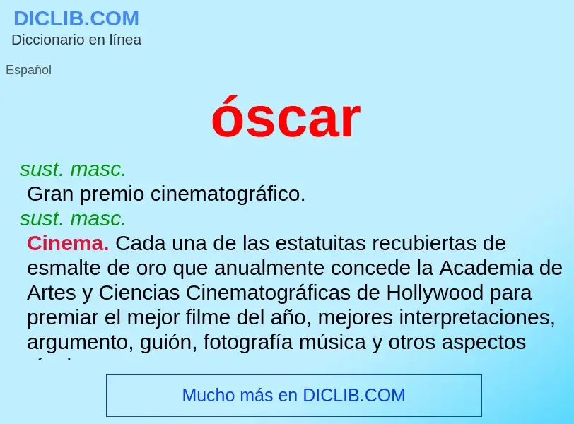 O que é óscar - definição, significado, conceito