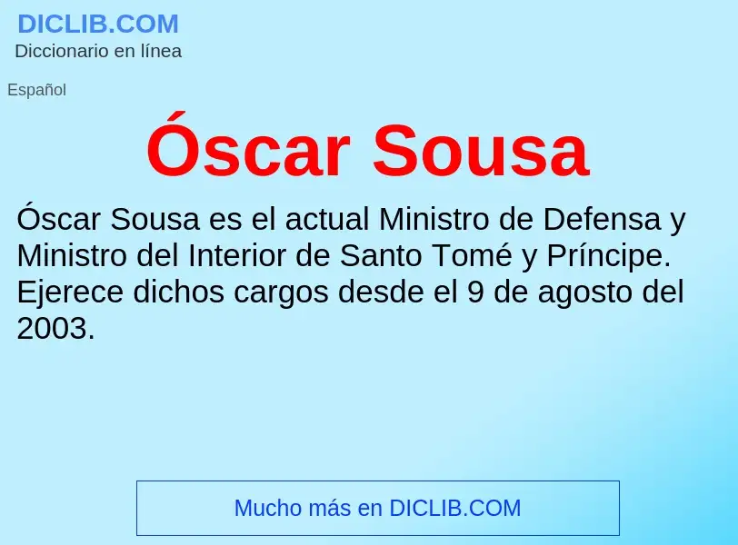 O que é Óscar Sousa - definição, significado, conceito