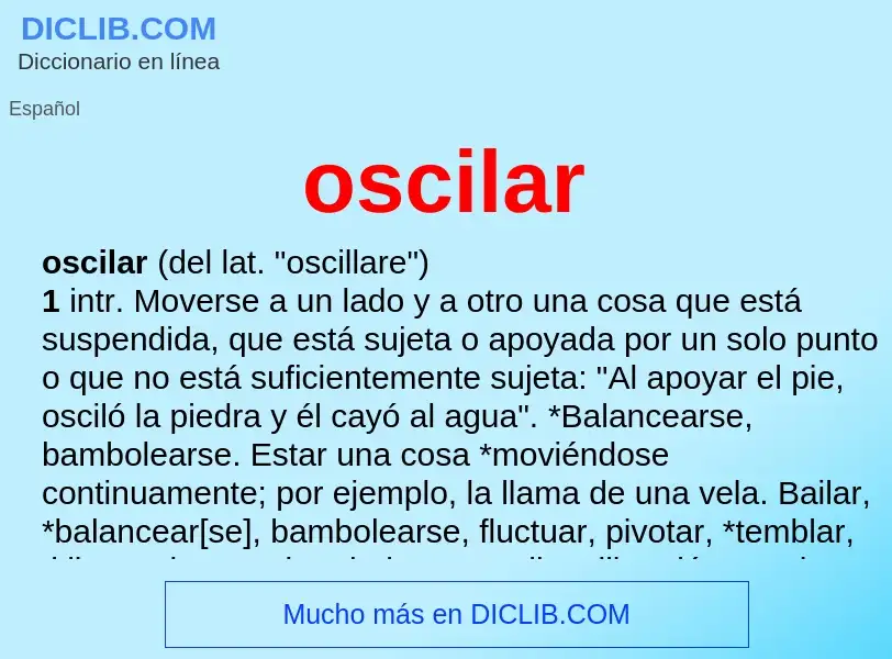 What is oscilar - meaning and definition