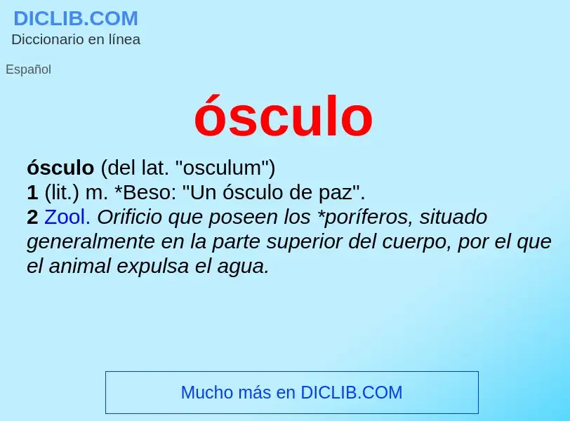 O que é ósculo - definição, significado, conceito