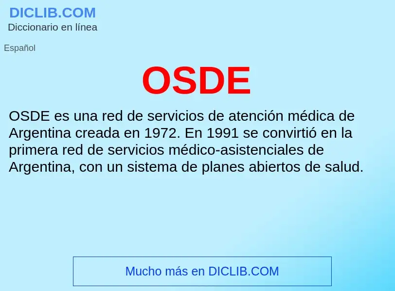 Wat is OSDE - definition