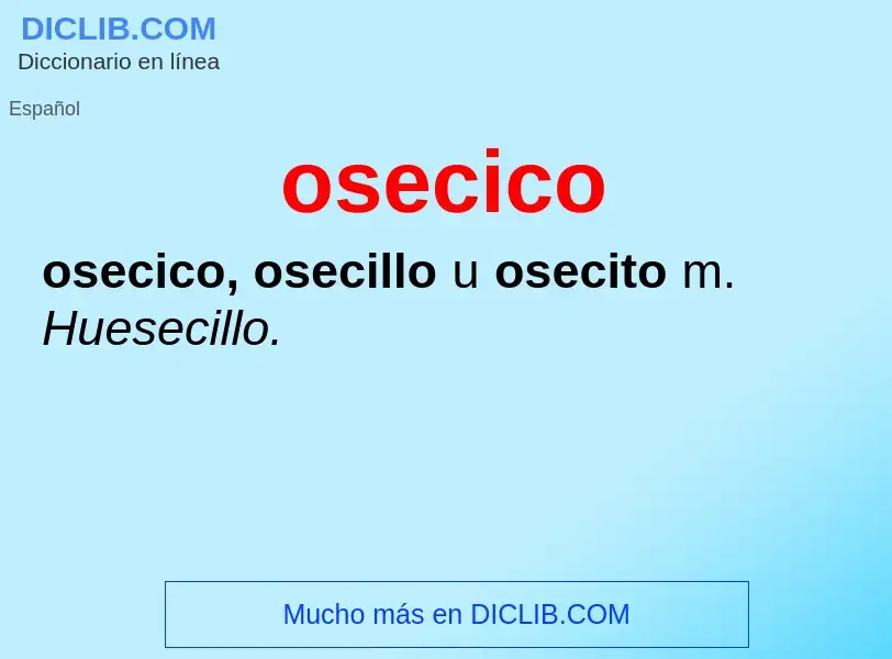 Was ist osecico - Definition