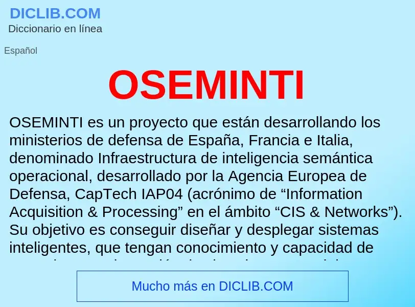 Wat is OSEMINTI - definition