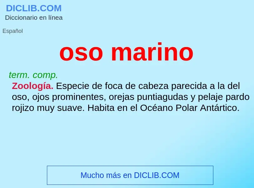 O que é oso marino - definição, significado, conceito