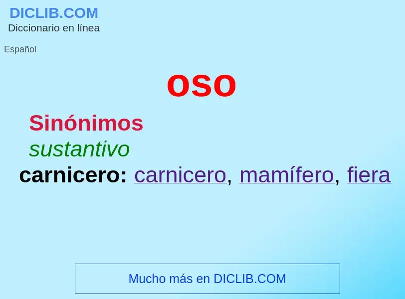 O que é oso - definição, significado, conceito