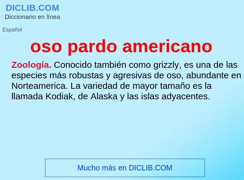 Was ist oso pardo americano - Definition