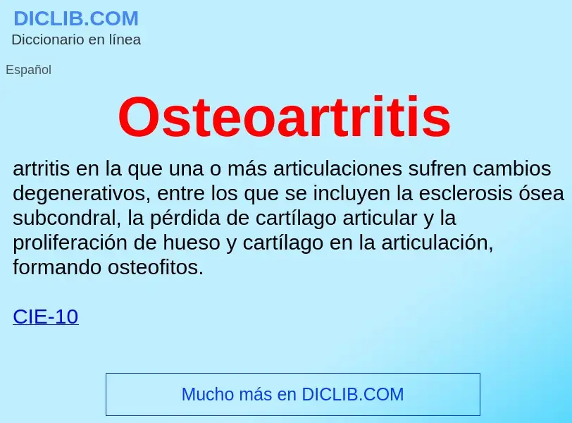 Что такое Osteoartritis - определение