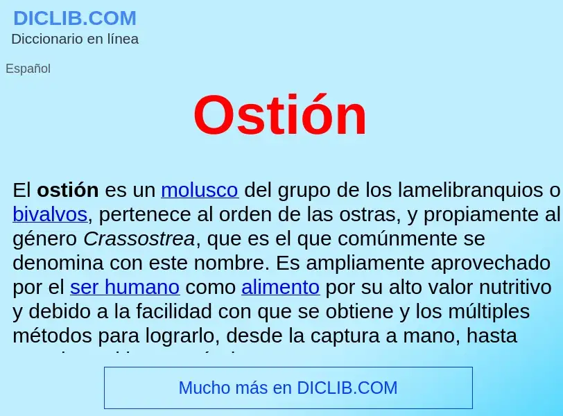 Was ist Ostión  - Definition