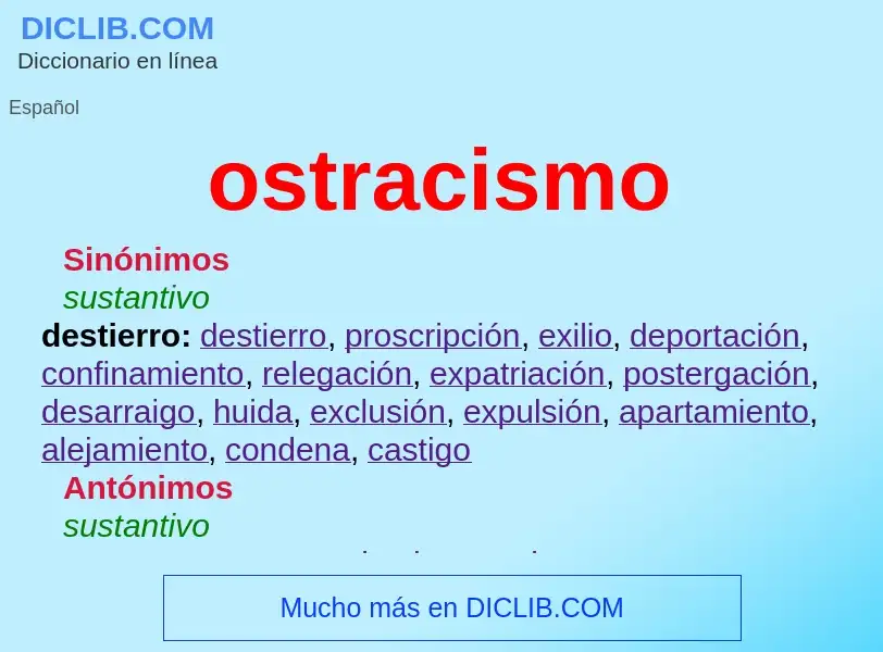 What is ostracismo - definition