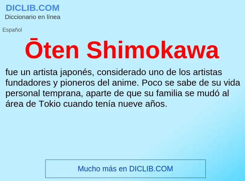 Was ist Ōten Shimokawa - Definition