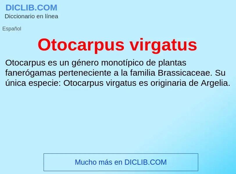 Τι είναι Otocarpus virgatus - ορισμός