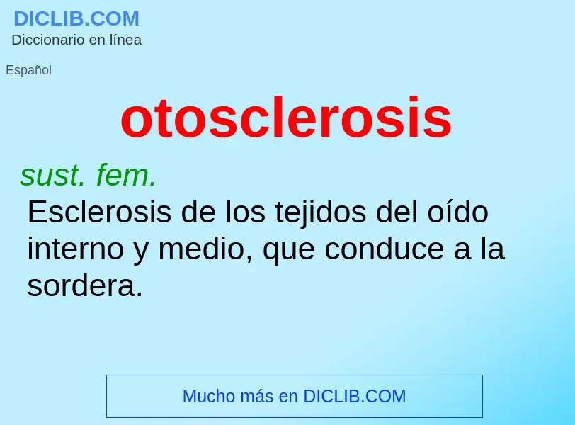 Τι είναι otosclerosis - ορισμός