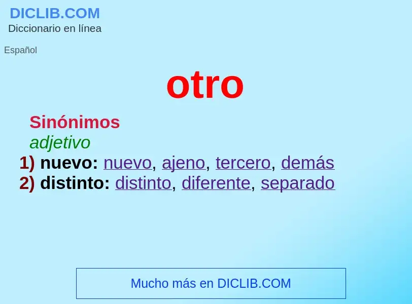 What is otro - meaning and definition