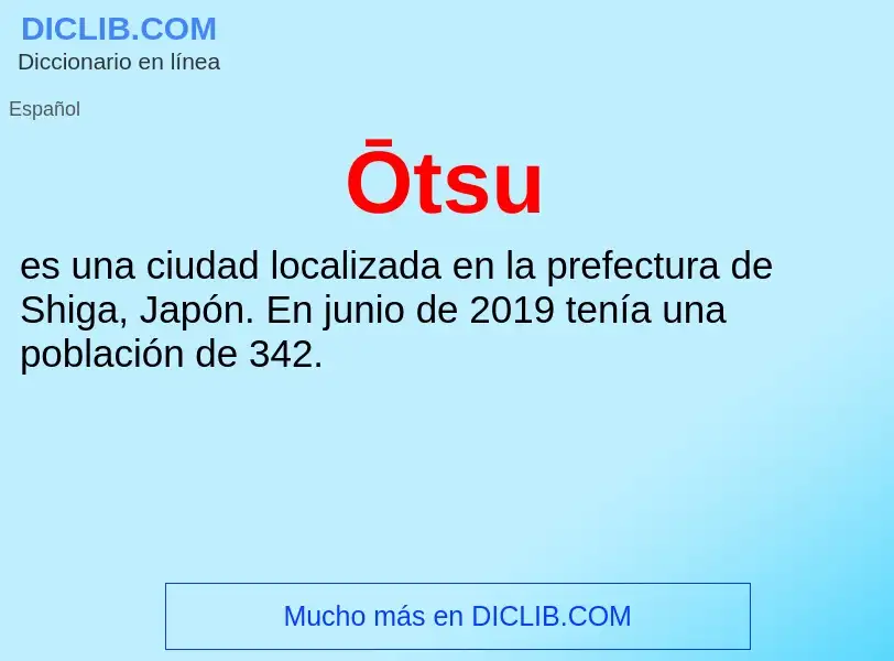 O que é Ōtsu - definição, significado, conceito