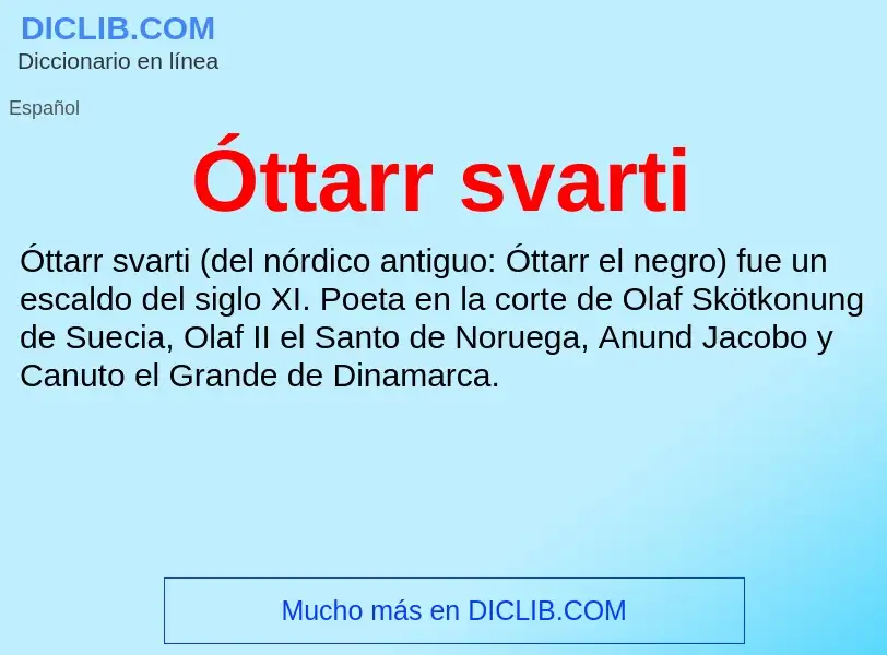 O que é Óttarr svarti - definição, significado, conceito