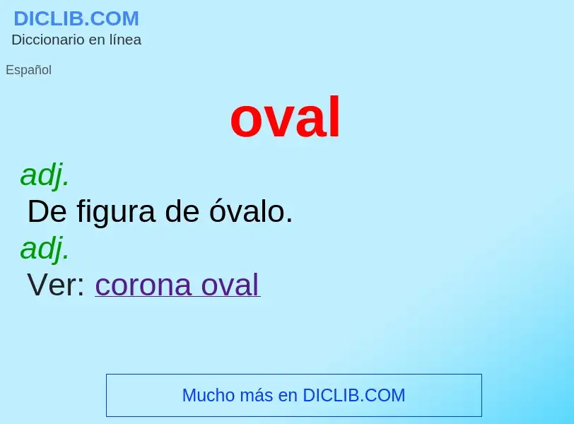 What is oval - definition