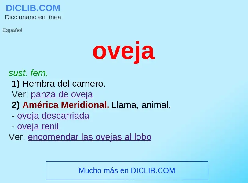 Wat is oveja - definition