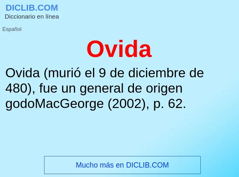 O que é Ovida - definição, significado, conceito