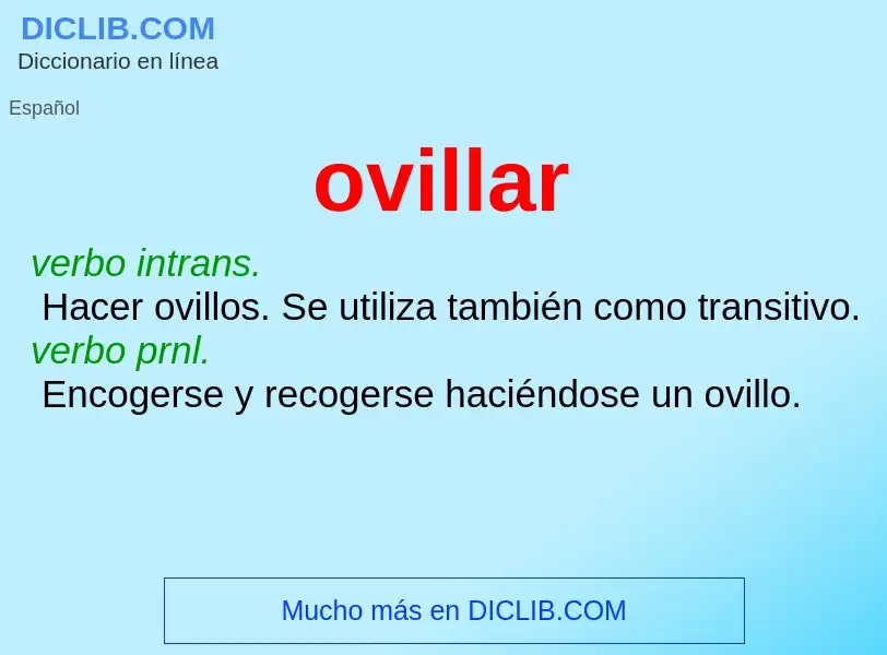 What is ovillar - meaning and definition