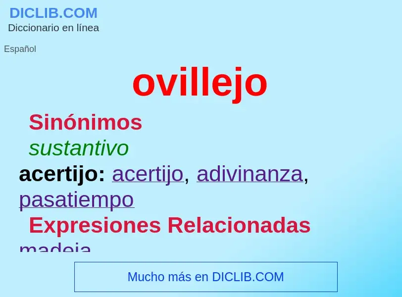 What is ovillejo - definition