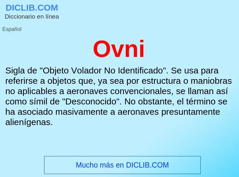 Wat is Ovni - definition