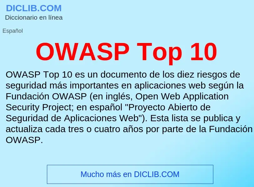 Wat is OWASP Top 10 - definition