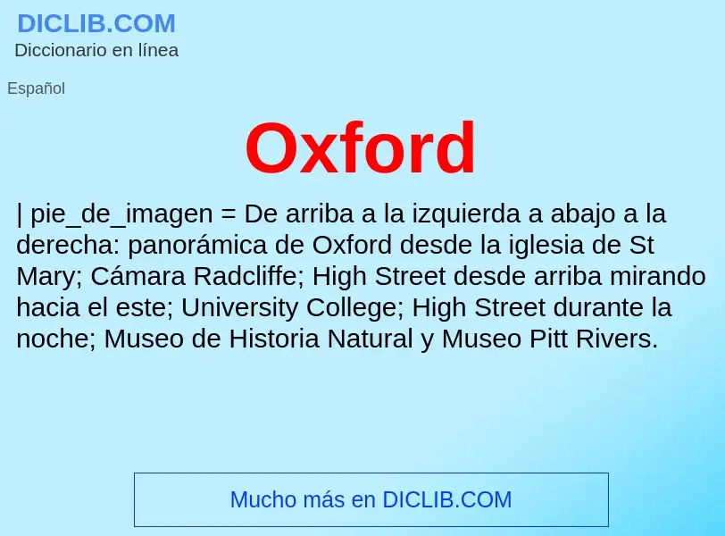 ¿Qué es Oxford? - significado y definición