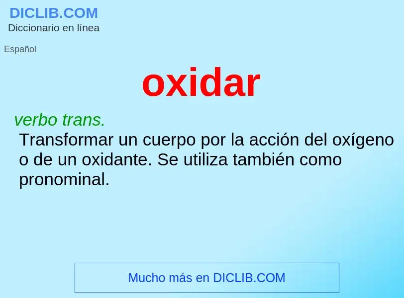 What is oxidar - meaning and definition