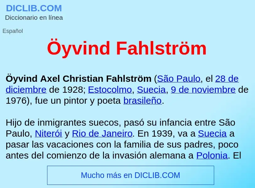 O que é Öyvind Fahlström  - definição, significado, conceito