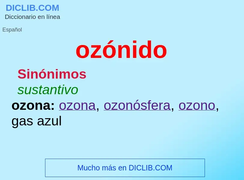 Was ist ozónido - Definition