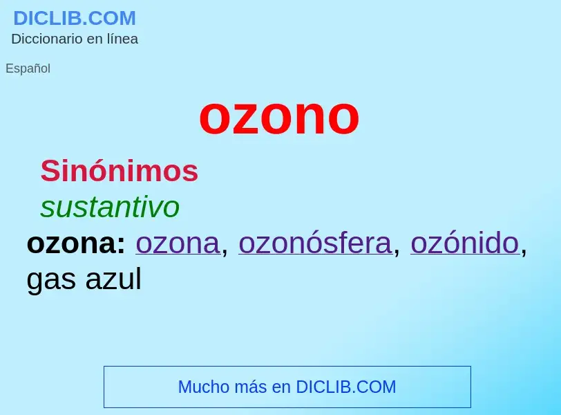 Was ist ozono - Definition