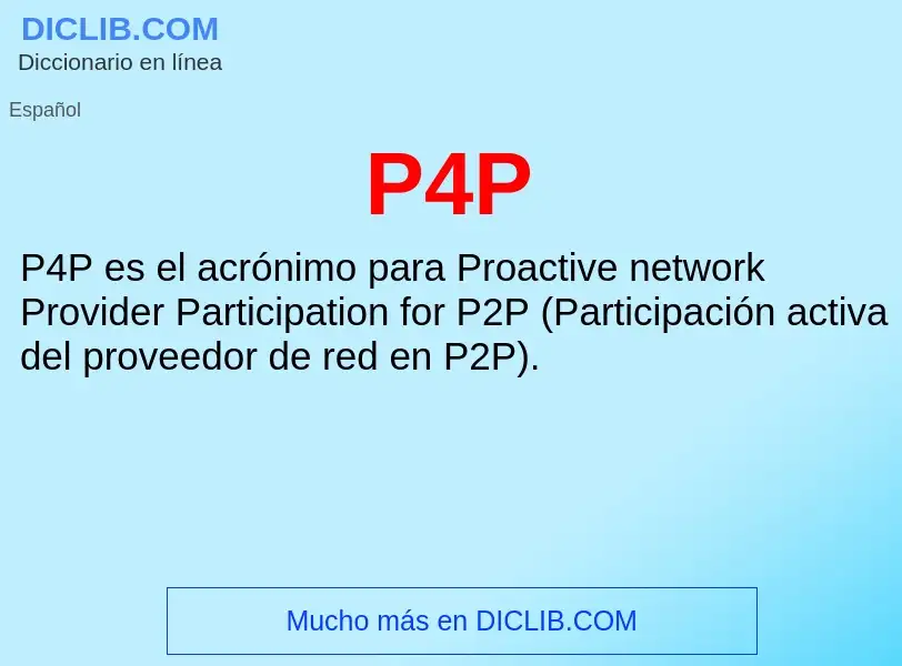 O que é P4P - definição, significado, conceito